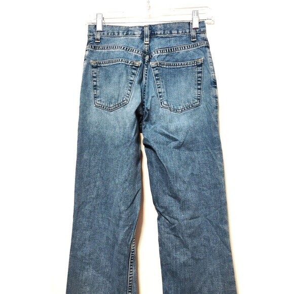 Gap Jeans womens 1 Long Loose Blue Denim Button Zipper Pockets Vintage VTG - Picture 8 of 8